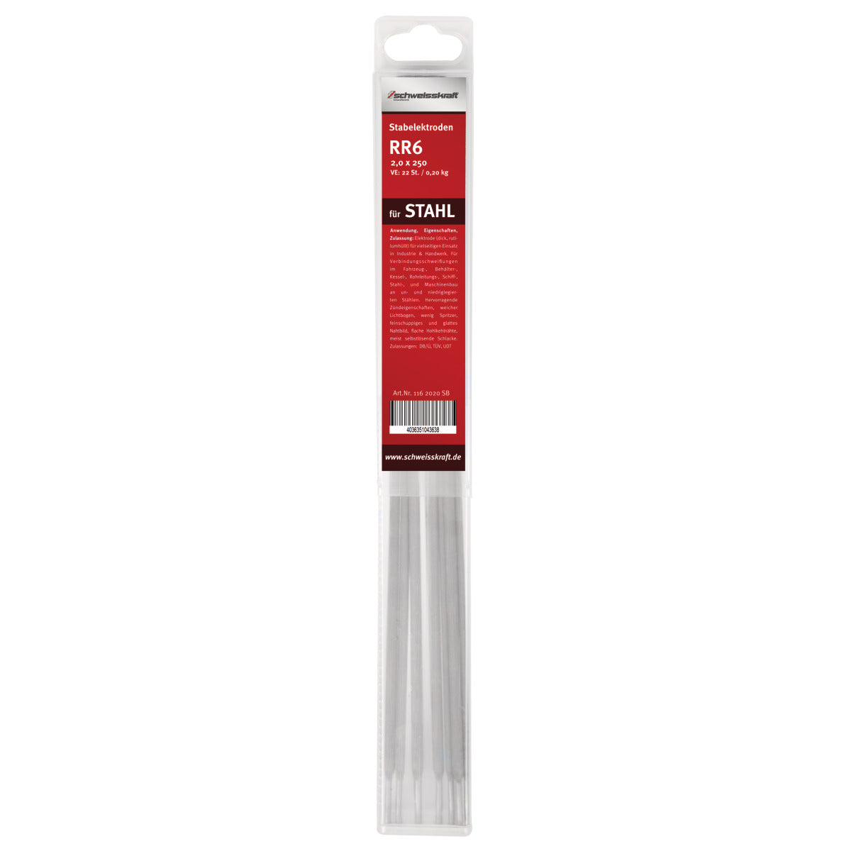 RR6 2,5 x 350 mm / SP Stickelektrod | Schweisskraft