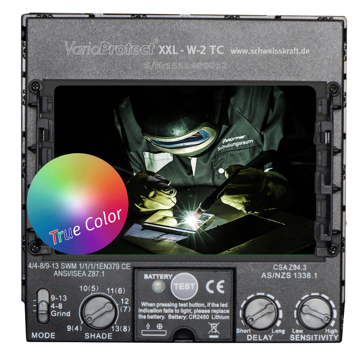 VarioProtect XXL-W-2 TC red Automatisk svetshjälm