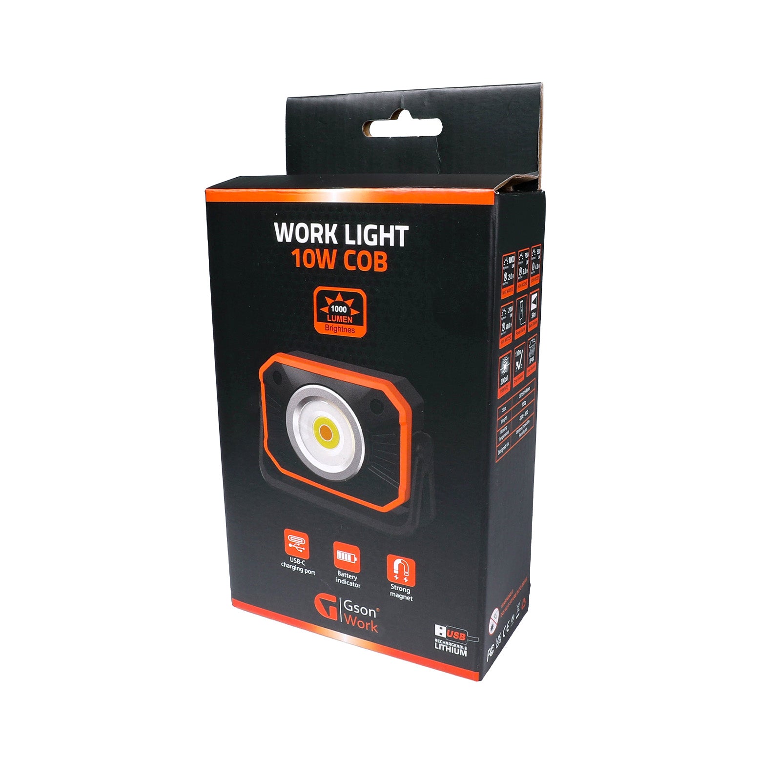Arbetslampa 10W COB 1000 lumen
