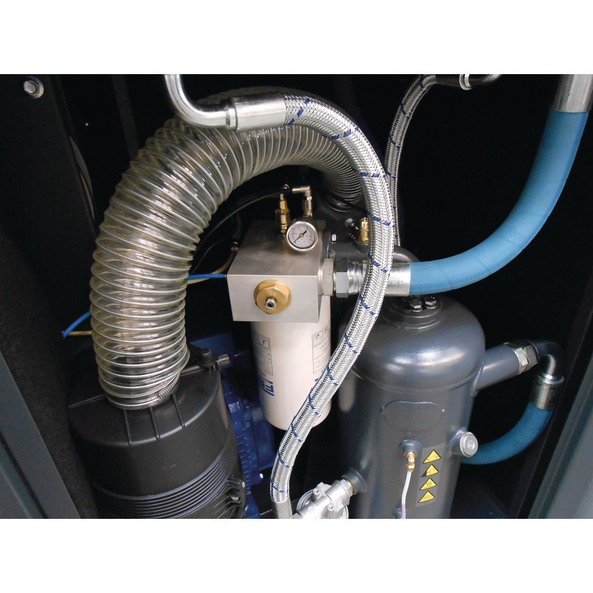 Skruvkompressor med ribbad remdrift (golvmontering med frekvensstyrning) A-PLUS 75-10 VS