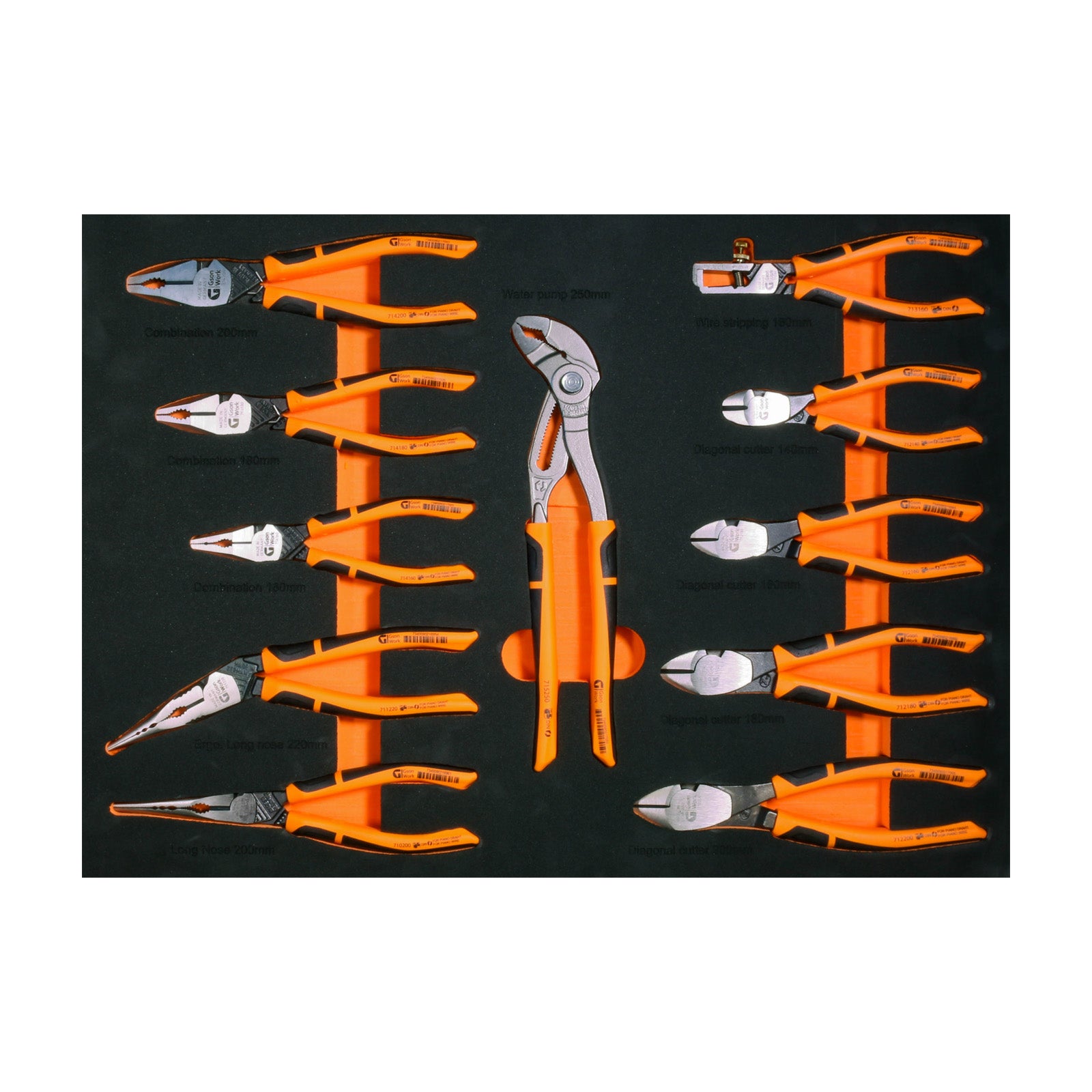 Verktygsinsats för vagn – Tångsats 11 delar | GSON