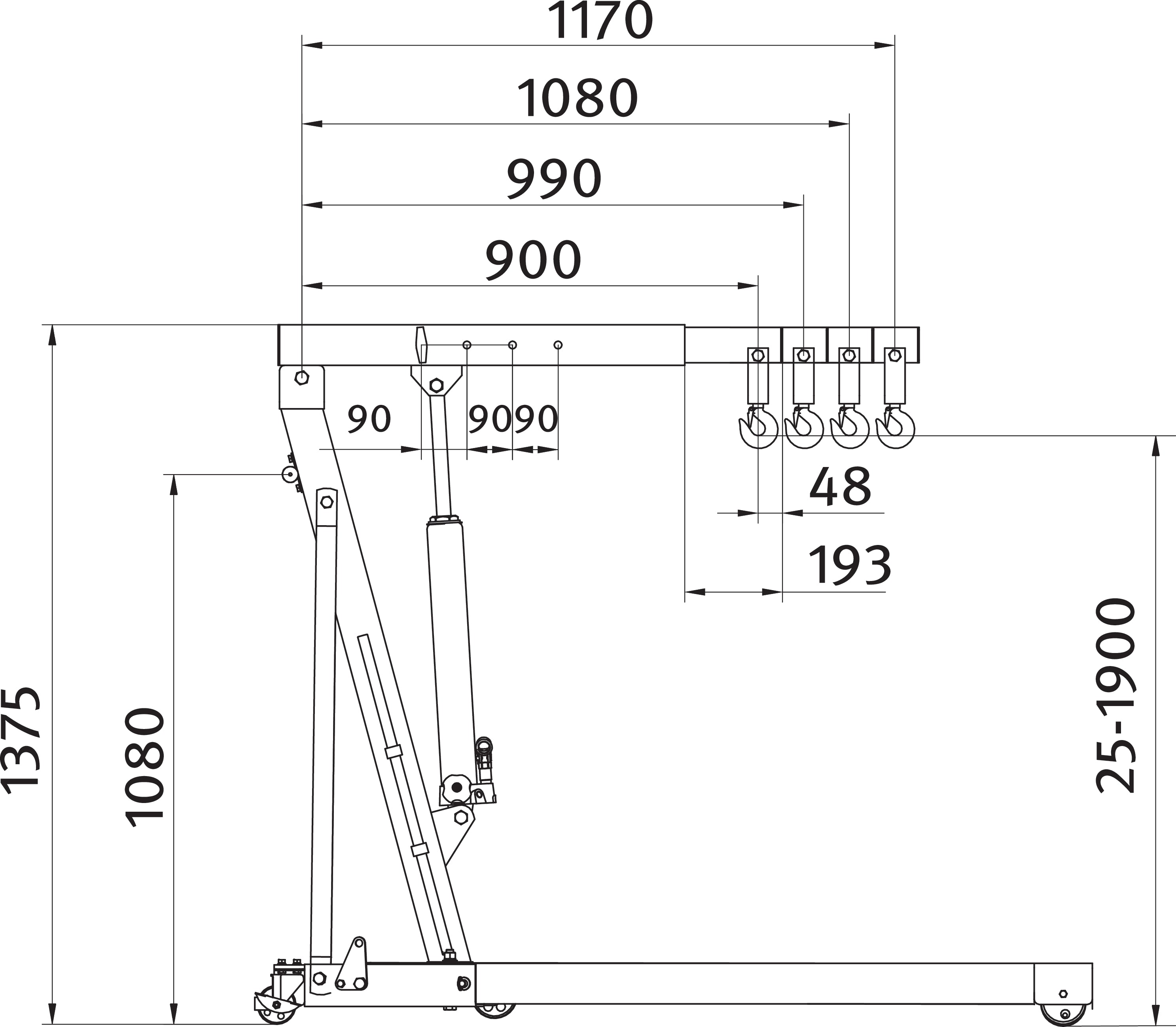 Verkstadskran WK 1003 LP