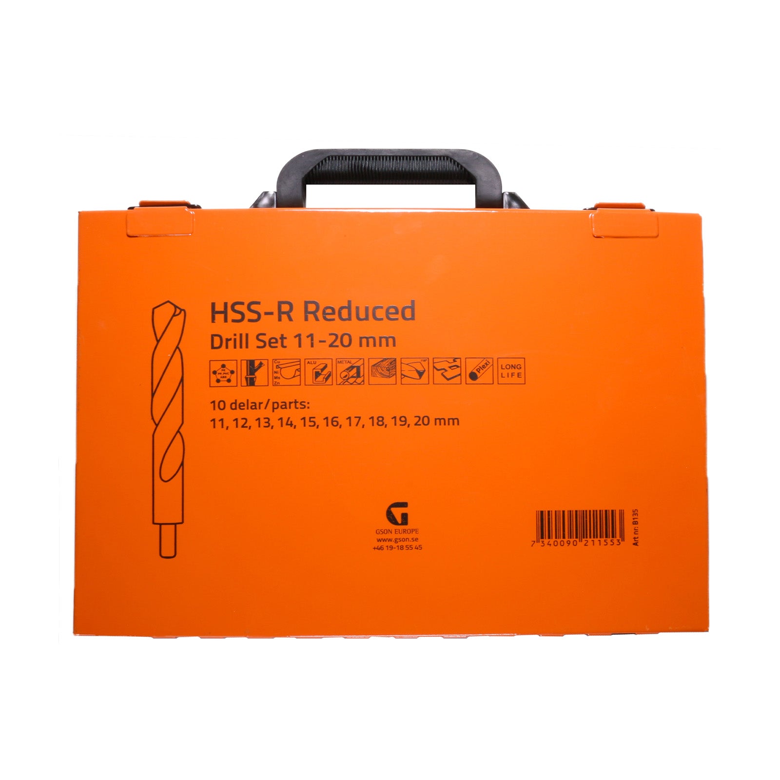 HSS-R Borrsats Reducerat Skaft 11–20 mm 10 delar | GSON