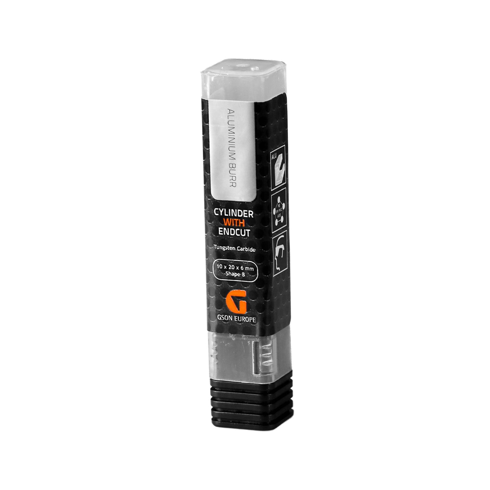 Aluminiumfräs Cylinder med Bottenfräs 10 x 20 x 6 mm (B) | GSON