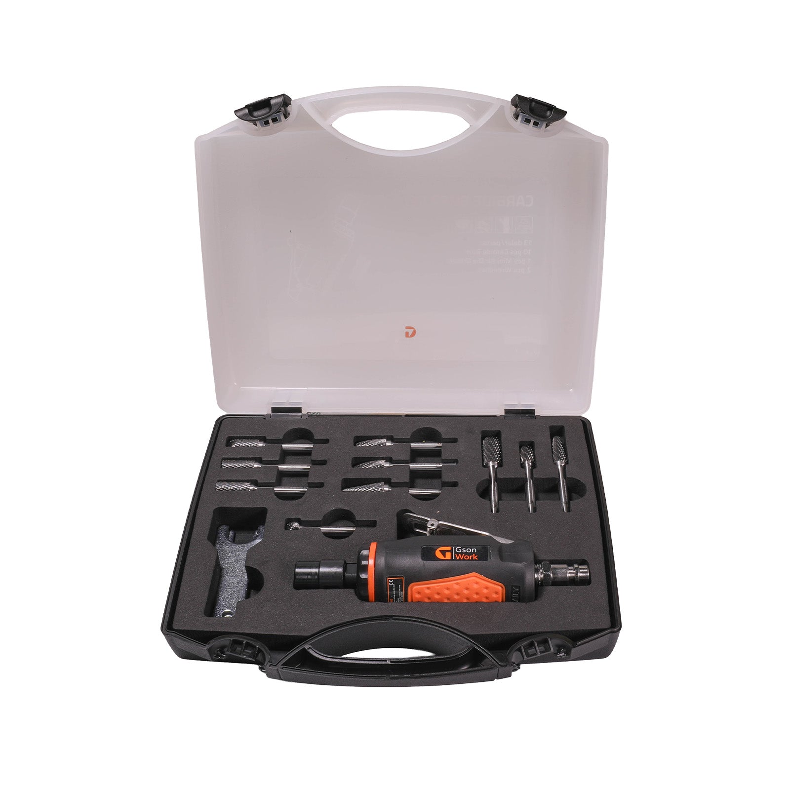 Hårdmetallfräs 10 st + Mini Tryckluftsslip 6 mm (1/4″)