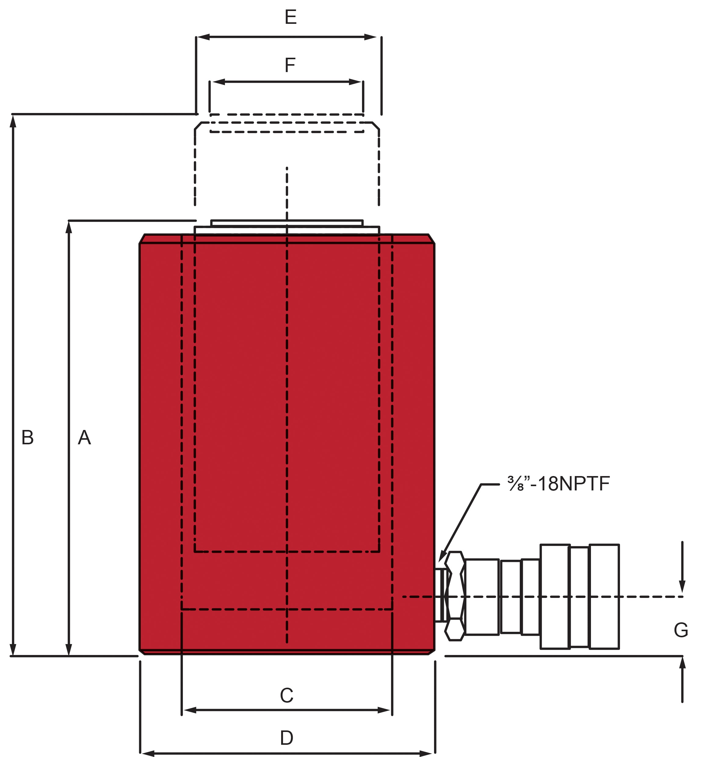 CYLINDER ALUMINIUM ENKELV.