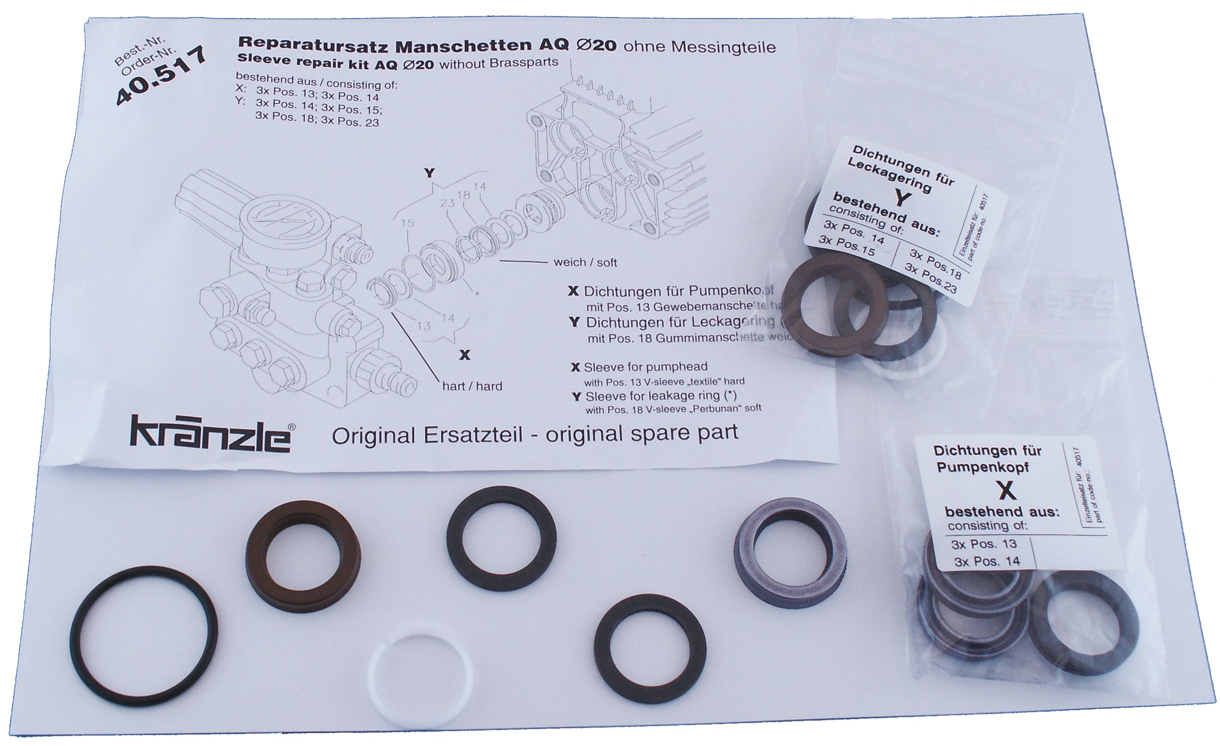 MANSCHETTSATS AQ PUMP