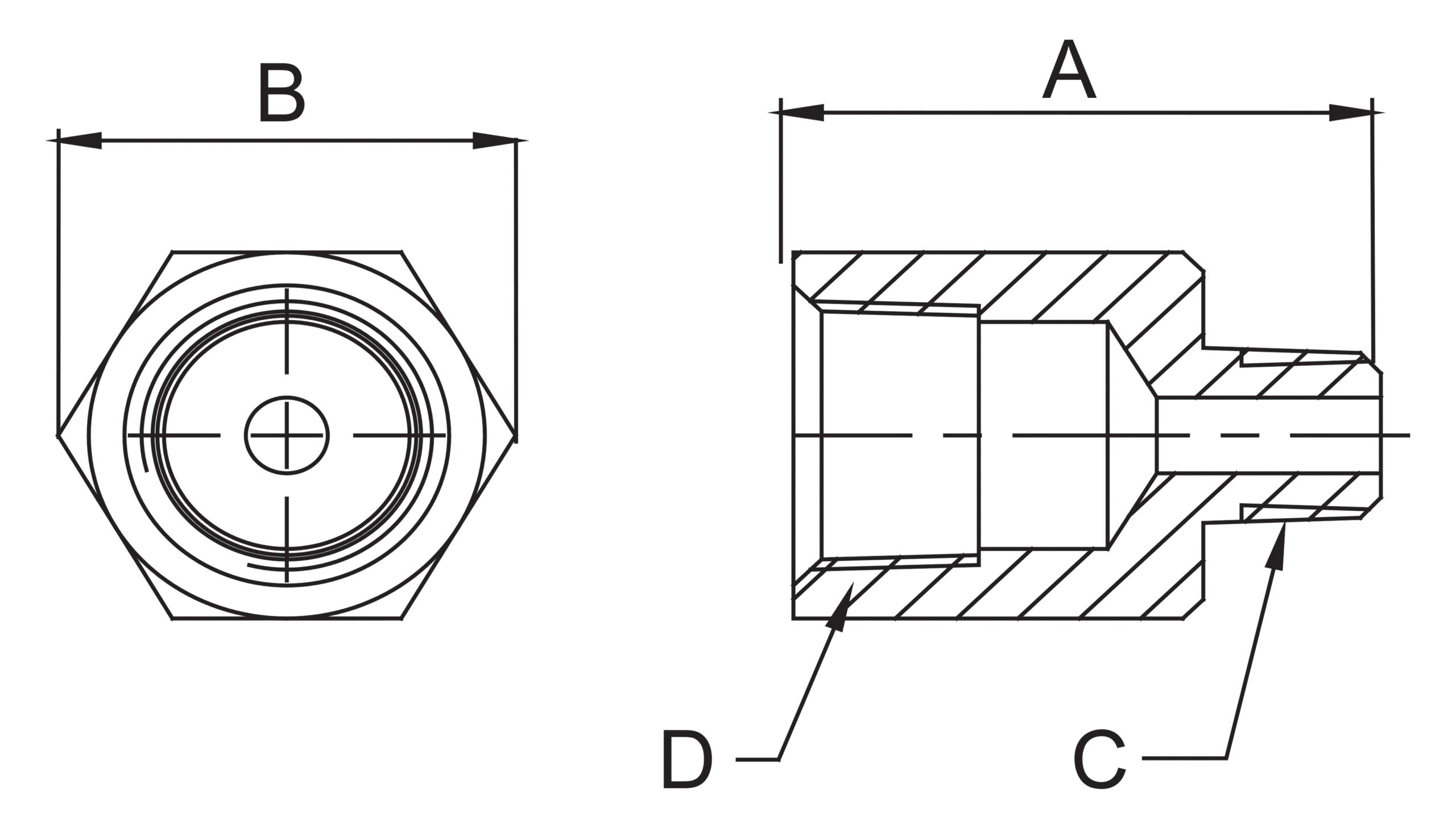 ADAPTER 3/8" NPT UTV x 1/2"G