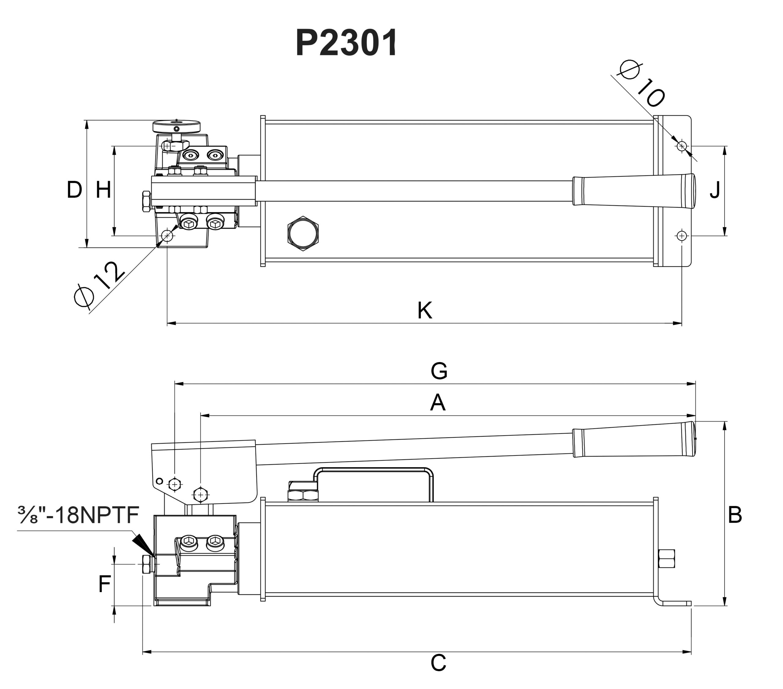 HYDRAULPUMP MANUELL 2200 cm³