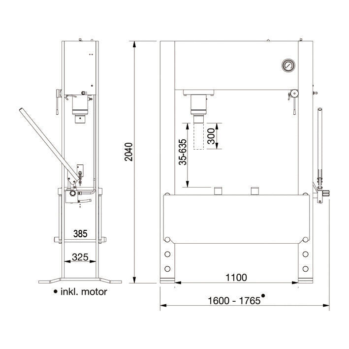 VERKSTADSPRESS P100H-3