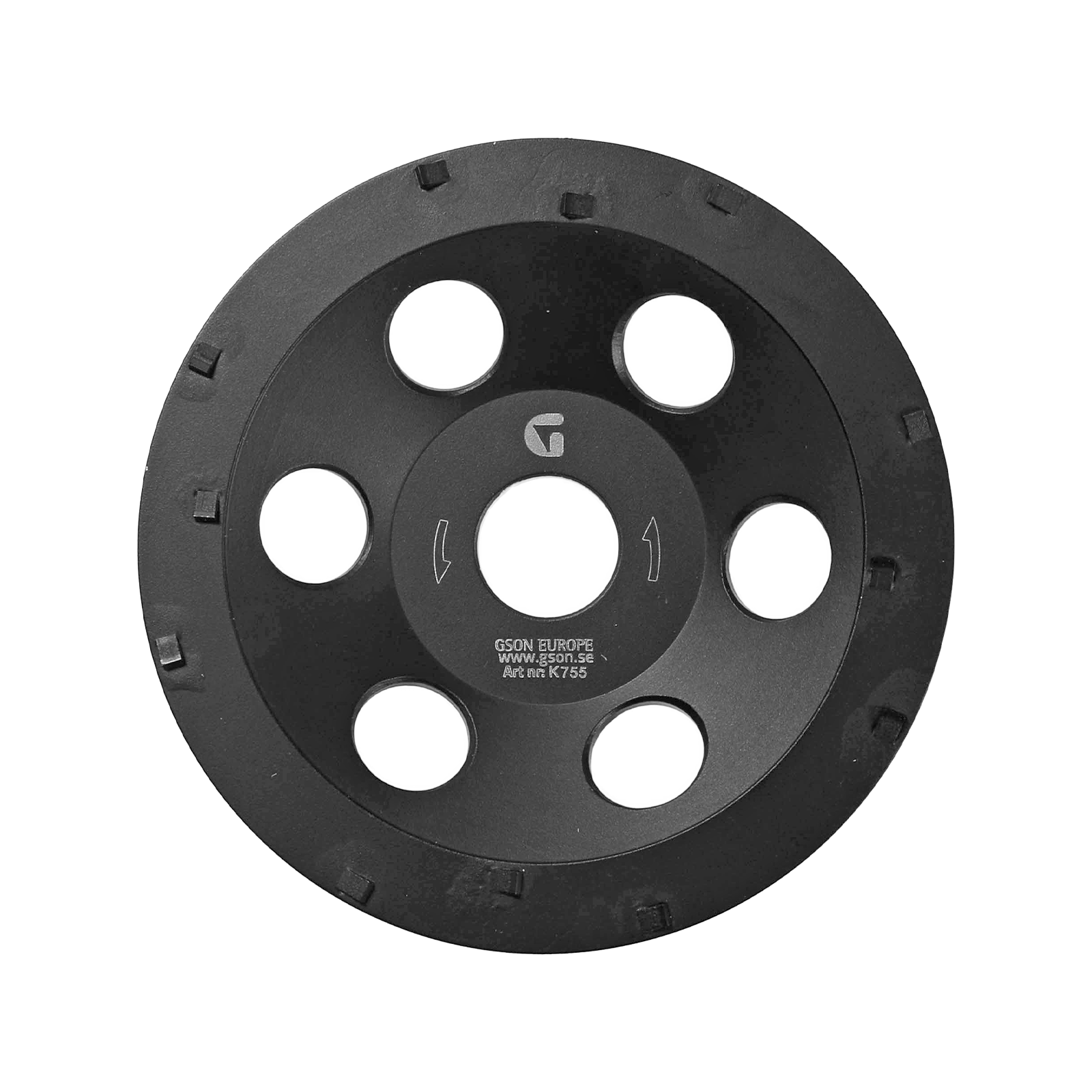 PCD-slipskål 125 x 15 x 12 x 2223 mm