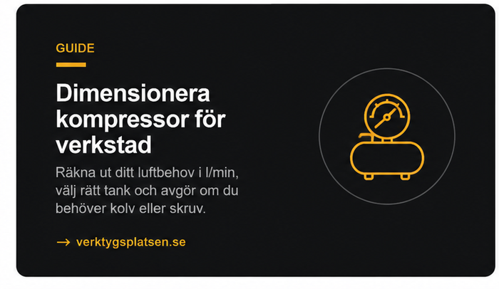 Dimensionera kompressor för verkstad – så räknar du ut vad du behöver