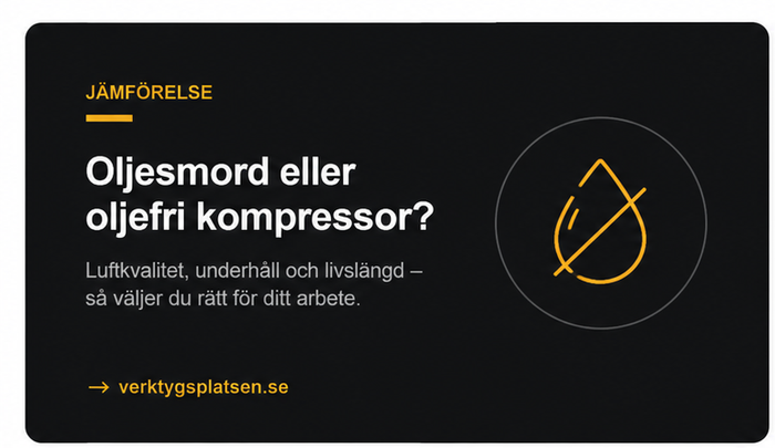 Oljesmord eller oljefri kompressor — vilken ska du välja?