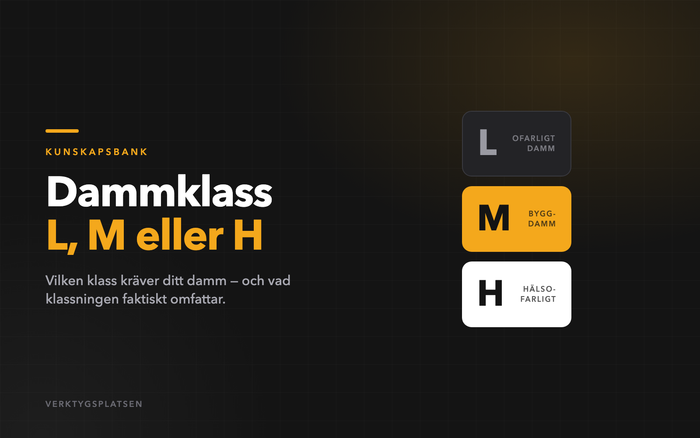 Dammklass L, M eller H — välj rätt industridammsugare