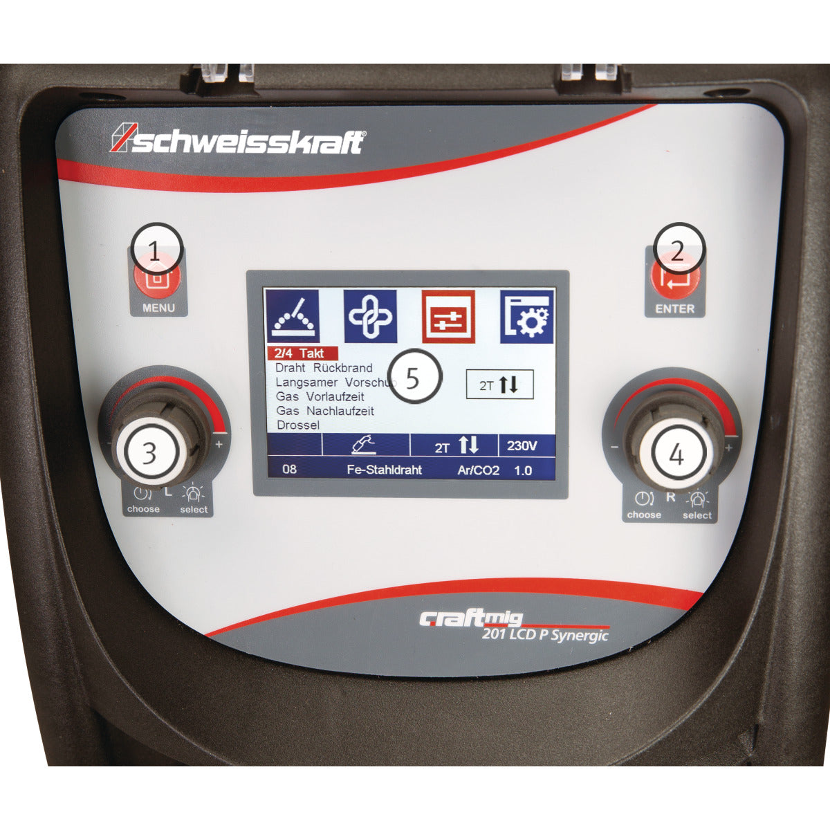 CRAFT-MIG 201 LCD P Synergic Puls-inertgassvetsare | Schweisskraft