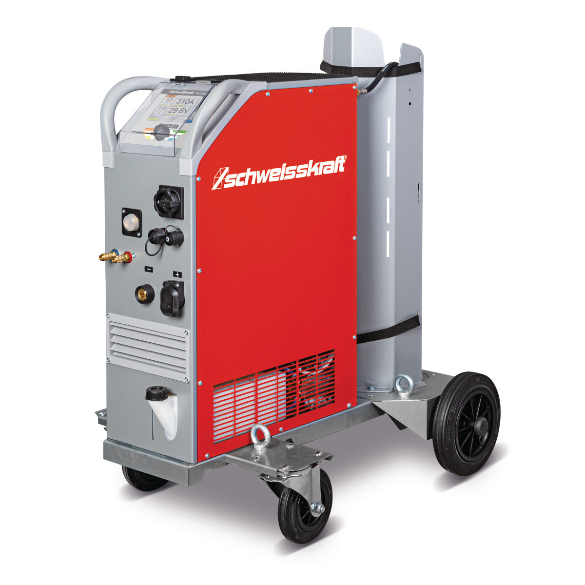 MIG/MAG-impulssvets PRO-PULS 300 W med proffsvagn och nedre manöverpanel