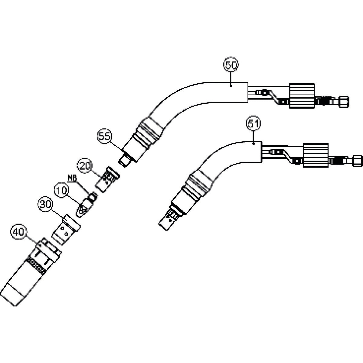  9W S 3m MIG/MAG-svetsbrännare, vattenkyld | Schweisskraft