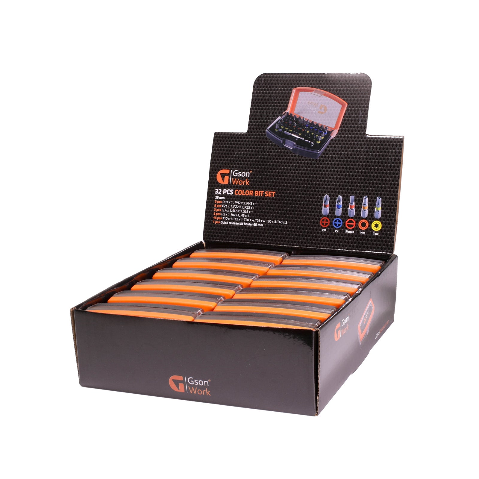 Färgkodad Bitssats 32 delar | GSON