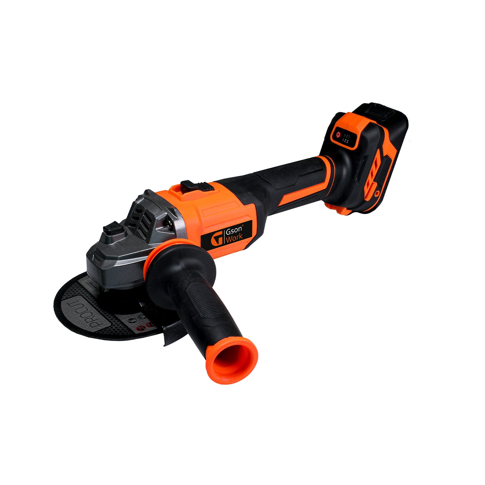 Batteridriven vinkelslip 800 W, 125 mm, 21 V (utan batteri) | GSON