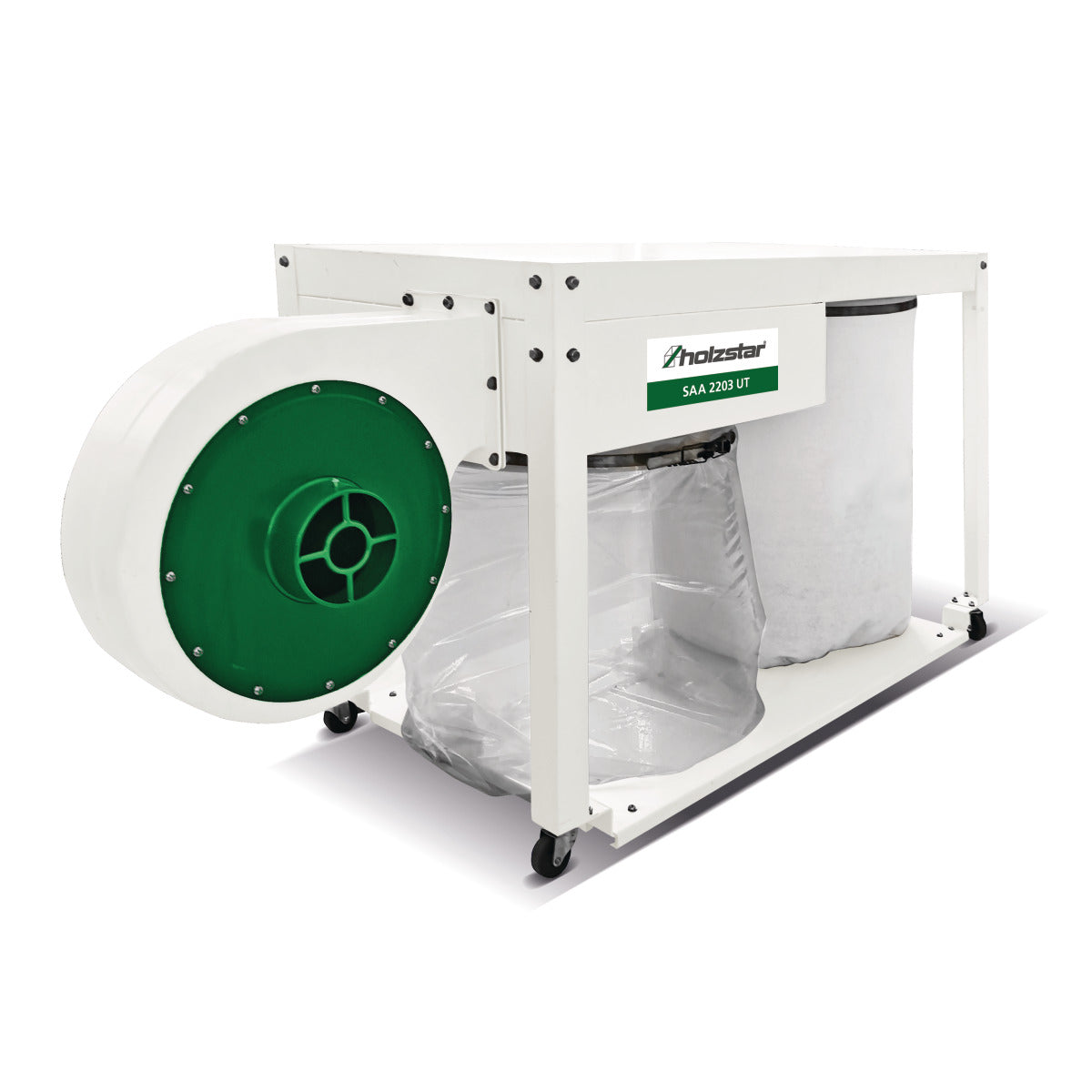 Spånsug SAA 2203 UT – Platsbesparande lågbyggd spånsug 400 V