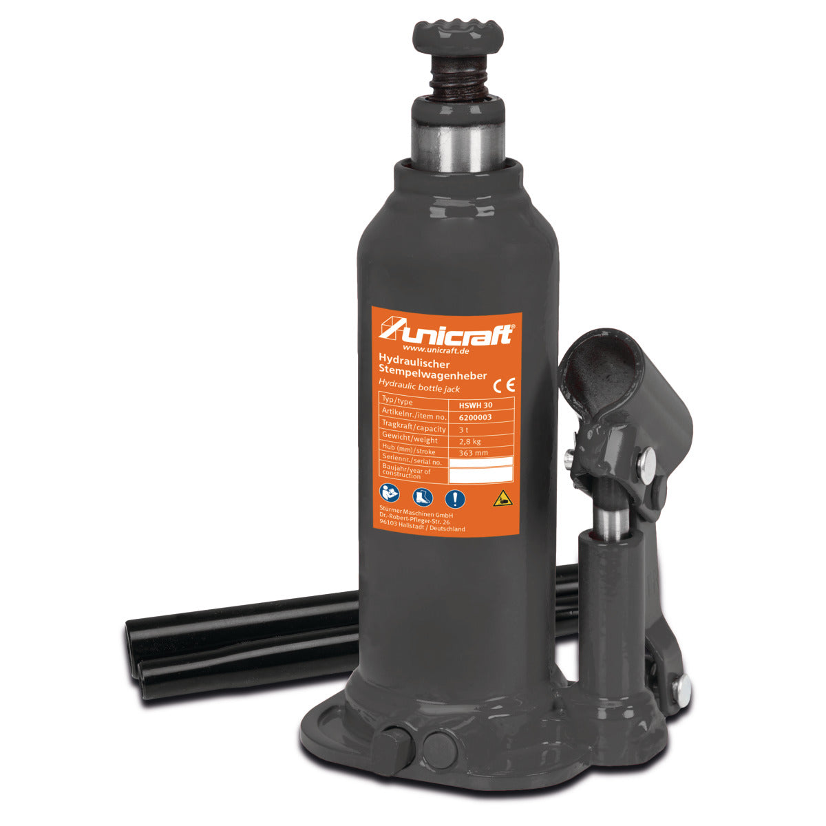 Hydraulisk stämpeljack HSWH 30 | Unicraft