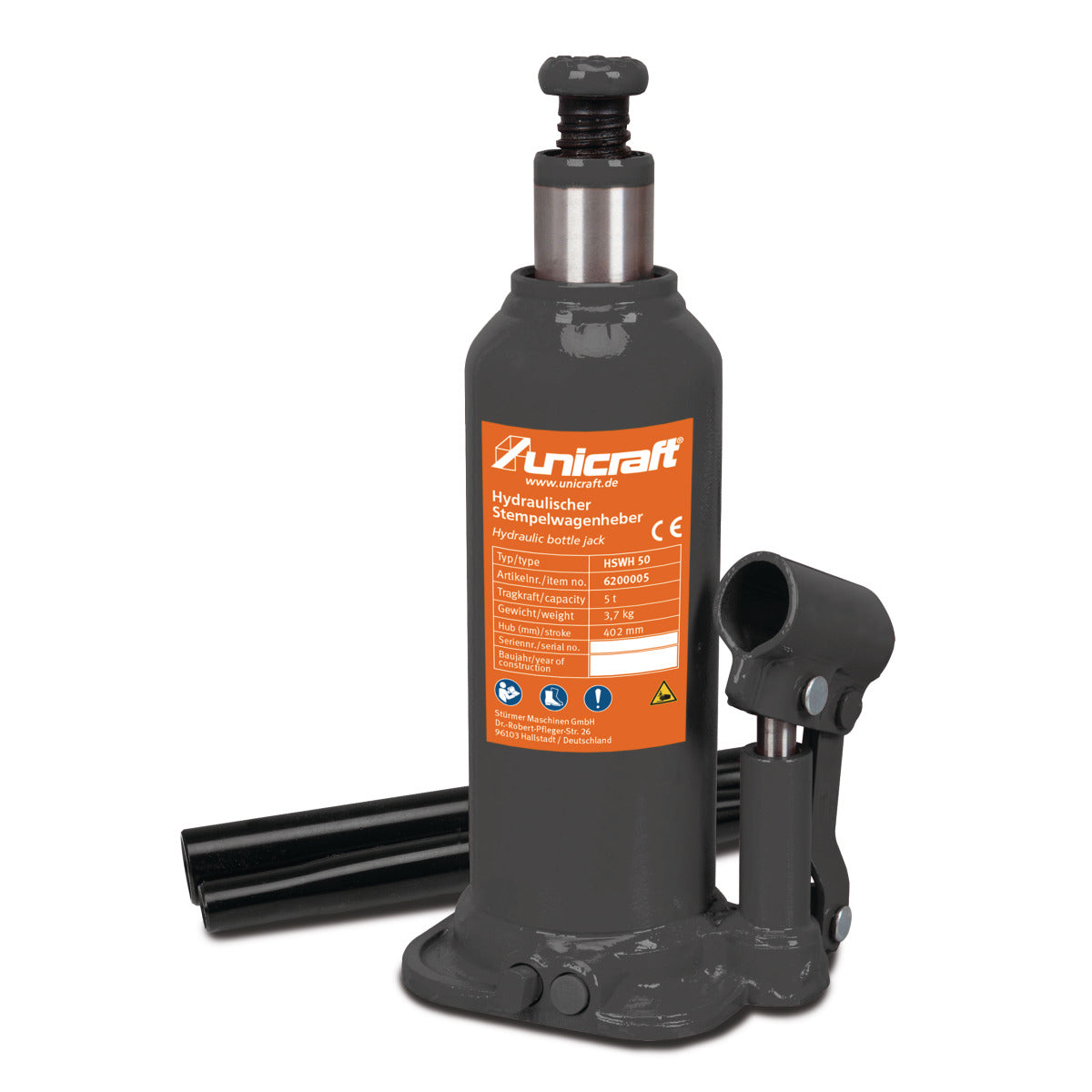 Hydraulisk stämpeljack HSWH 50 | Unicraft