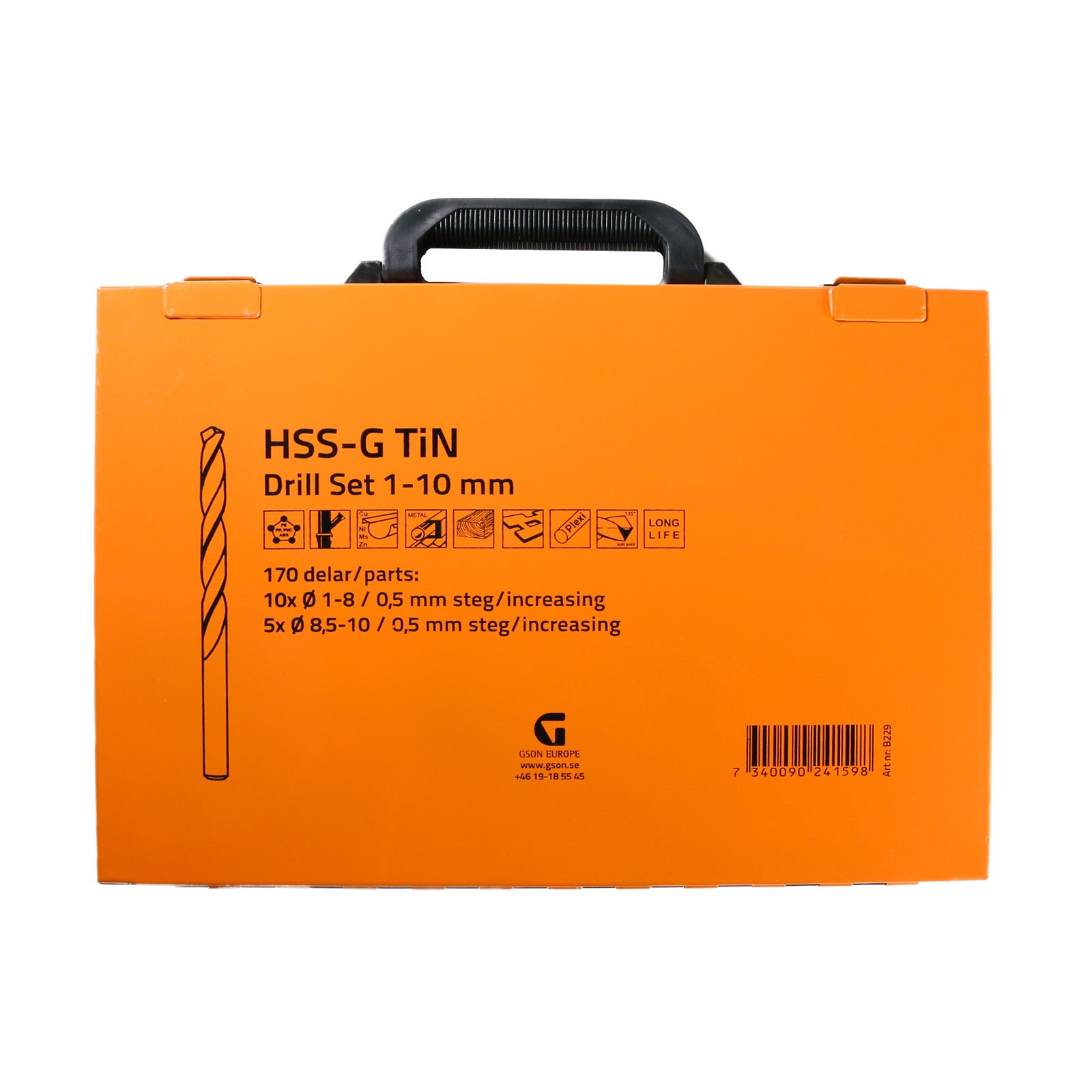 HSS-G TiN Borrkit 1–10 mm 170 st | GSON