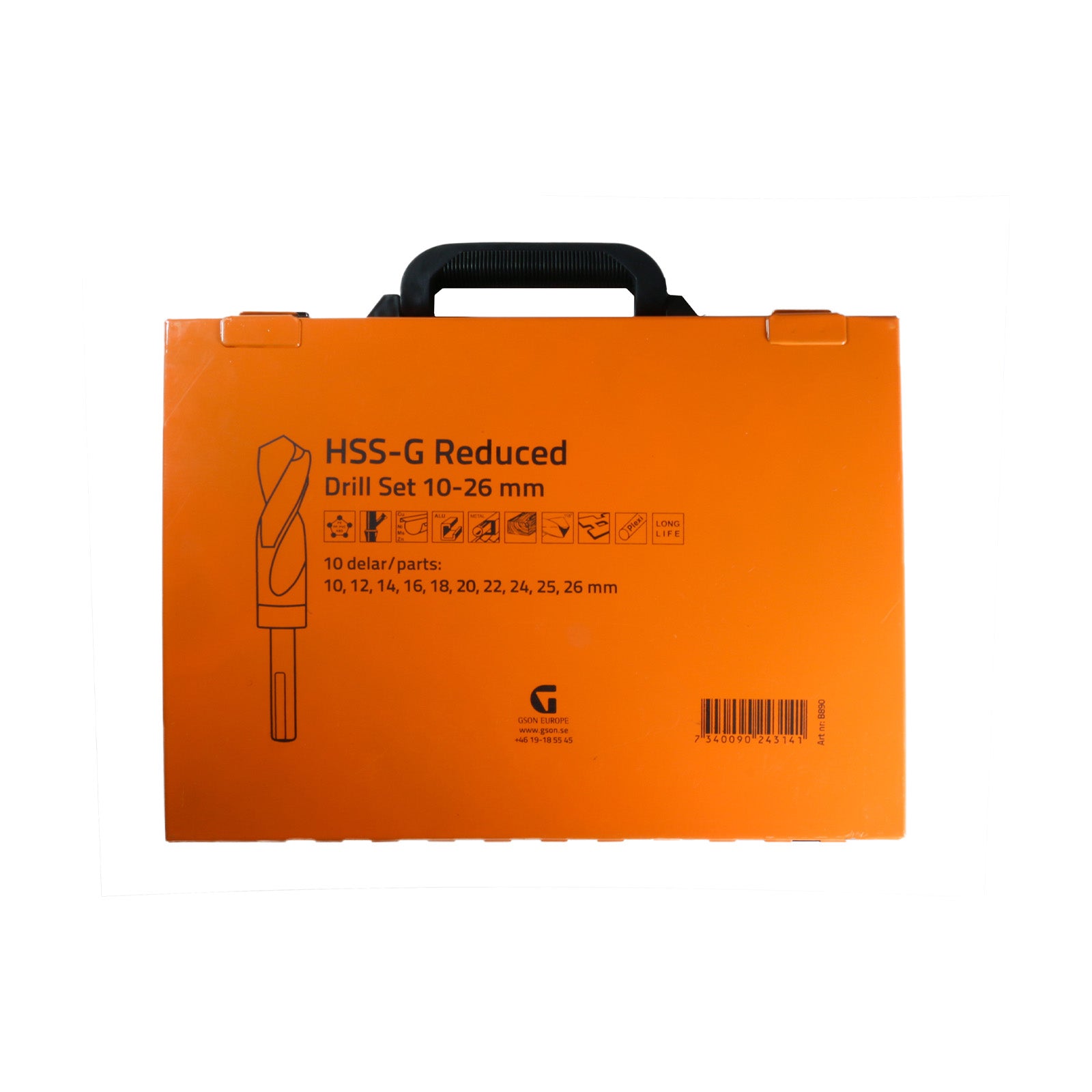 HSS-G Borrsats Reducerat Skaft 10–26 mm 10 delar | GSON