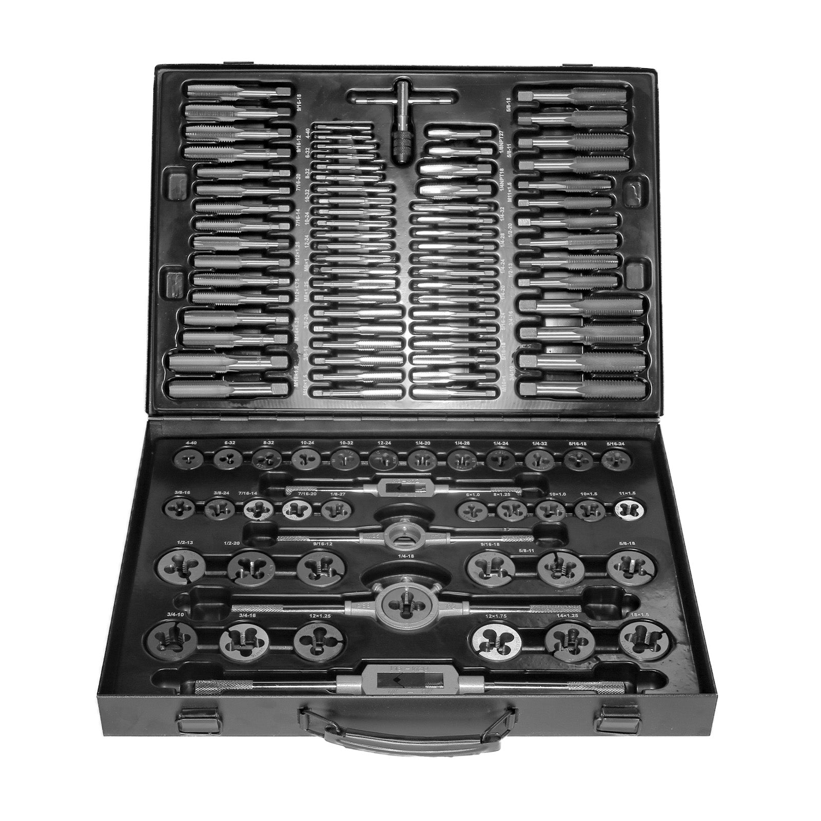 Gängtappsats Metrisk & Tum 110 delar