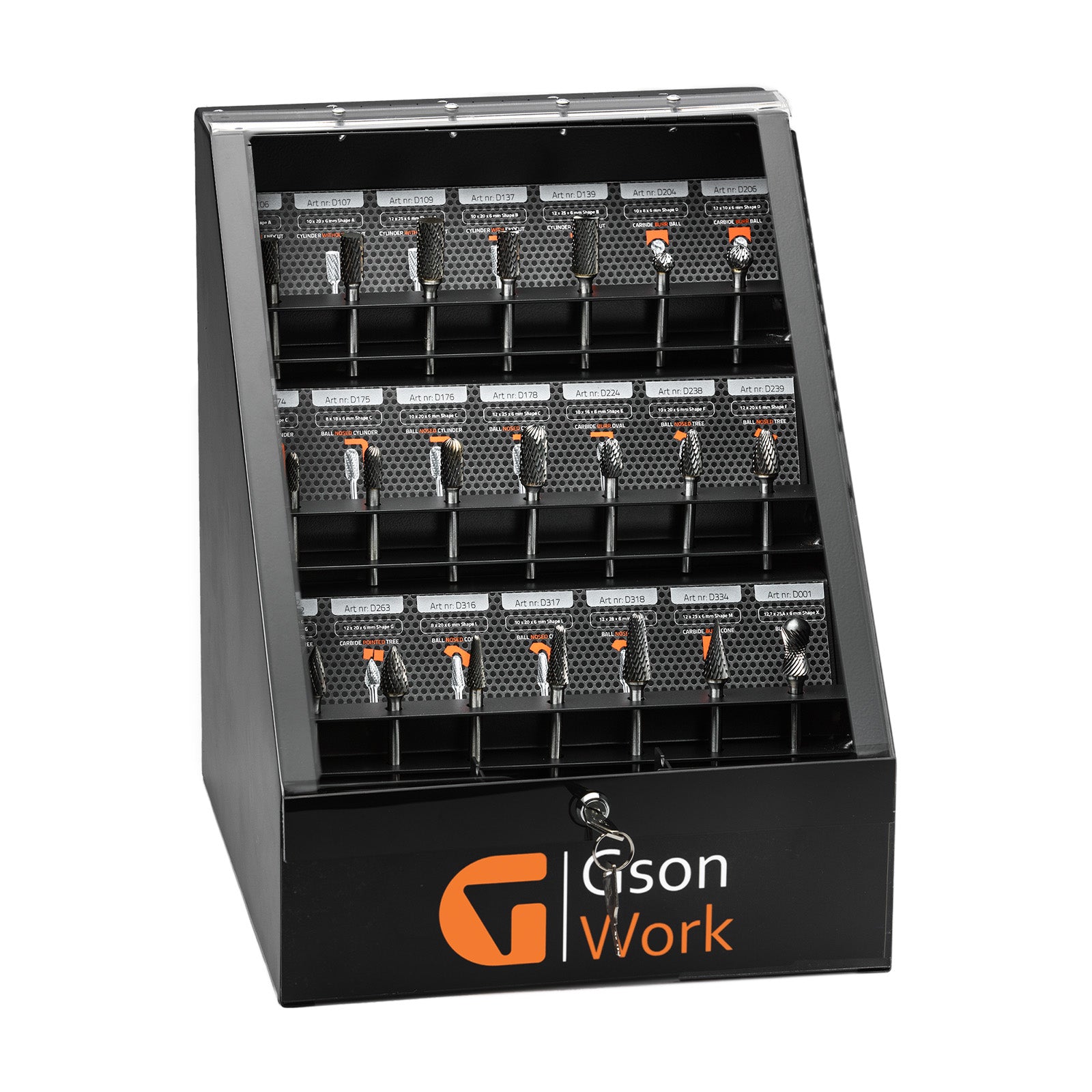 Display med Hårdmetallfilar 21 delar | GSON