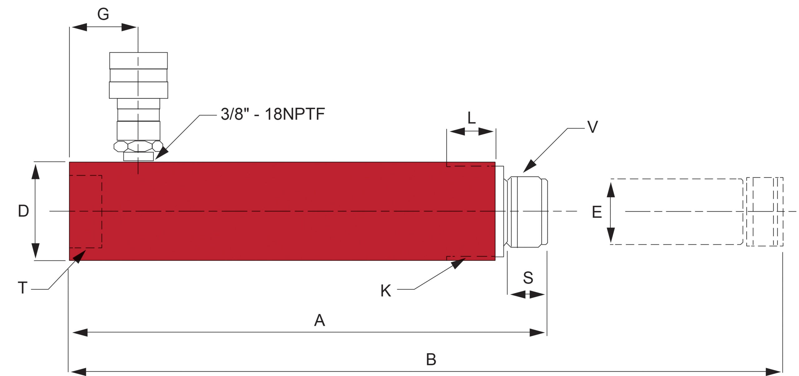 TRYCKCYLINDER 10TON SLAG 151MM