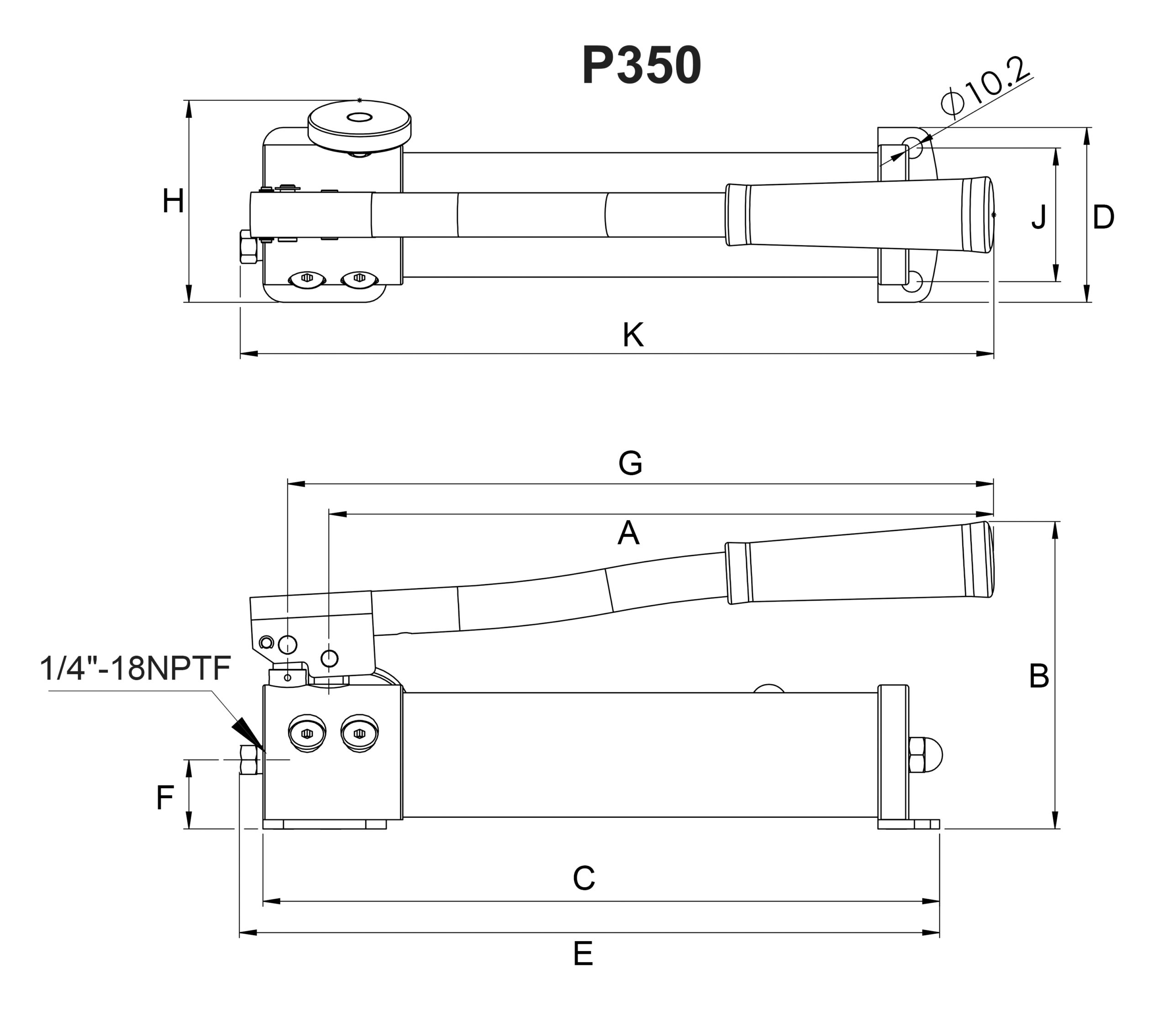 HYDRAULPUMP MANUELL 350 cm³