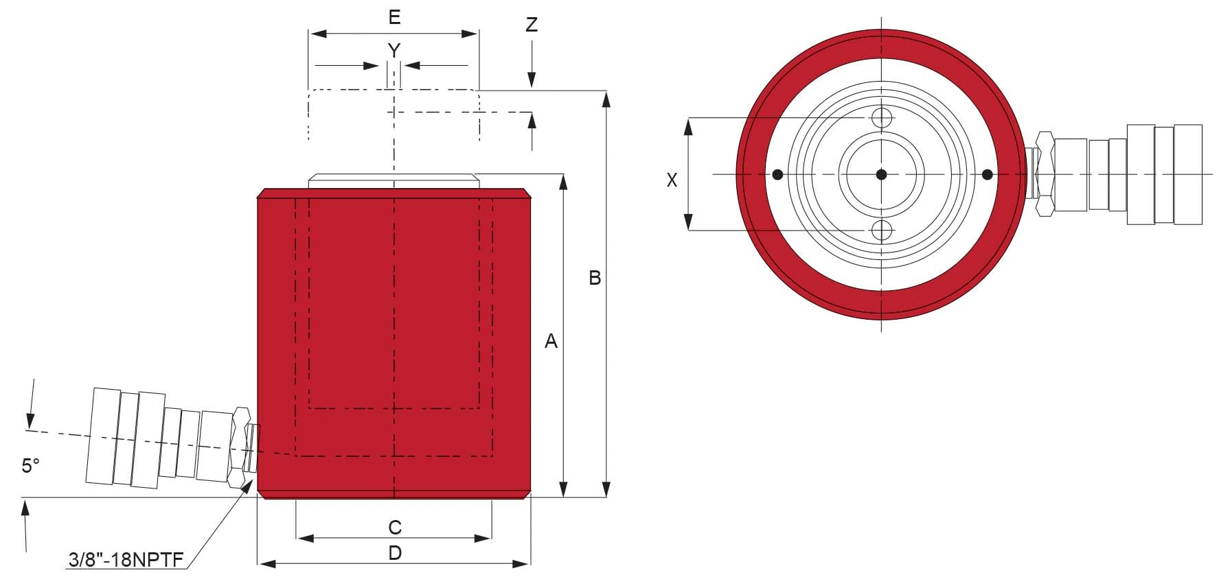 LÅGPROFILCYLINDER 10 TON