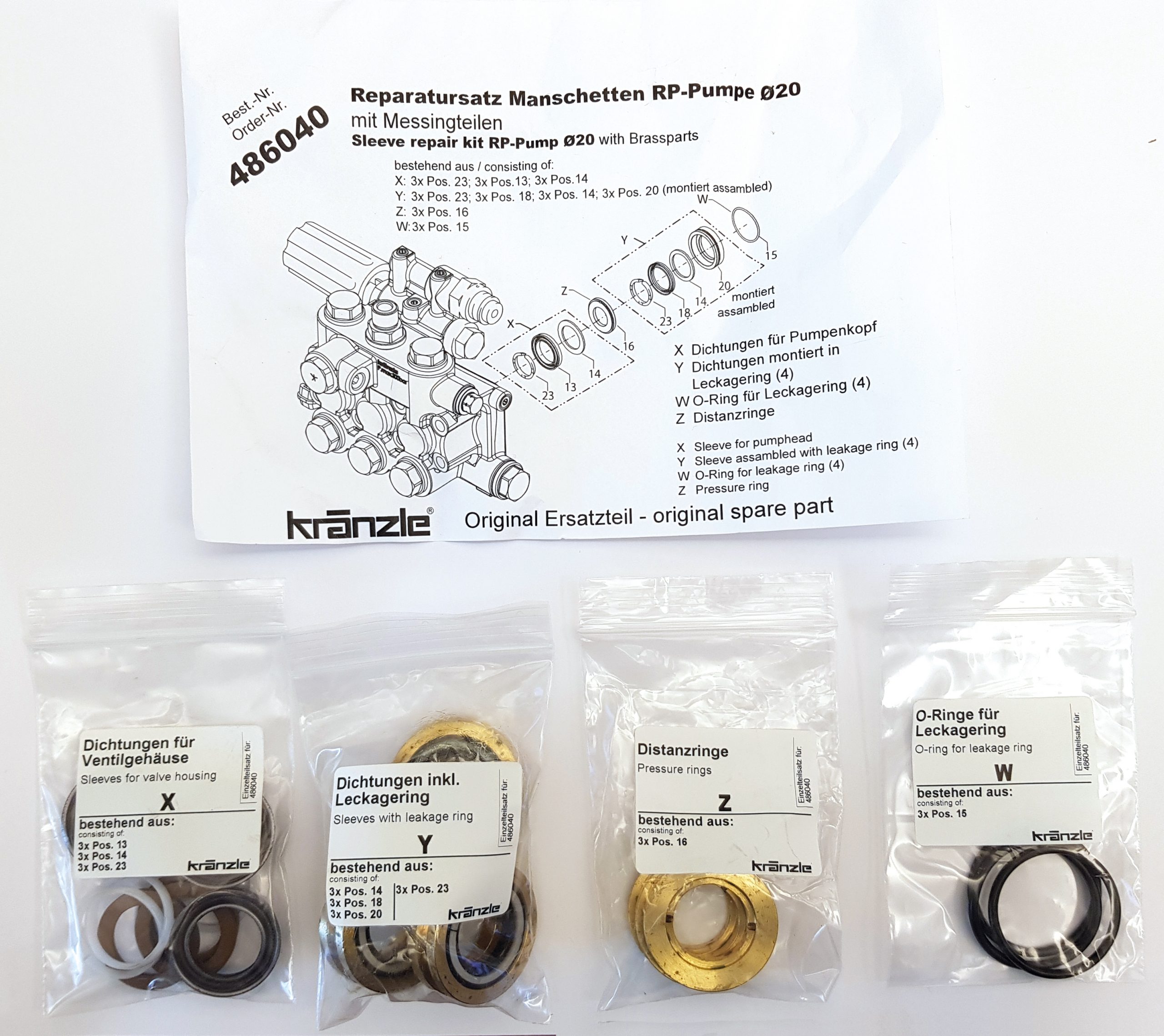 MANSCHETTSATS AQ PUMP RP