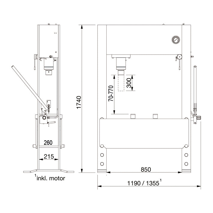 VERKSTADSPRESS P40EH1-D3