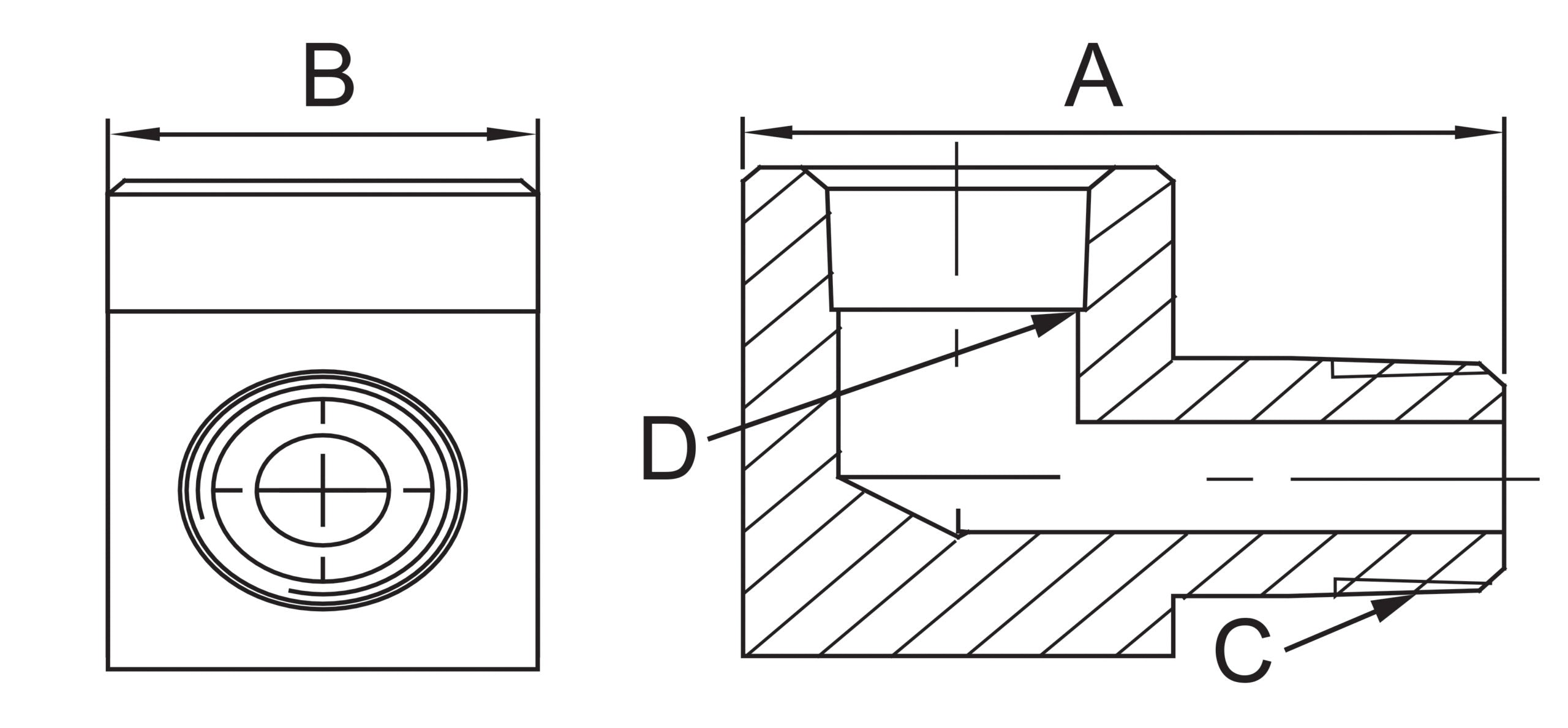 VINKEL 90 GR. 3/8" INV. & UTV.