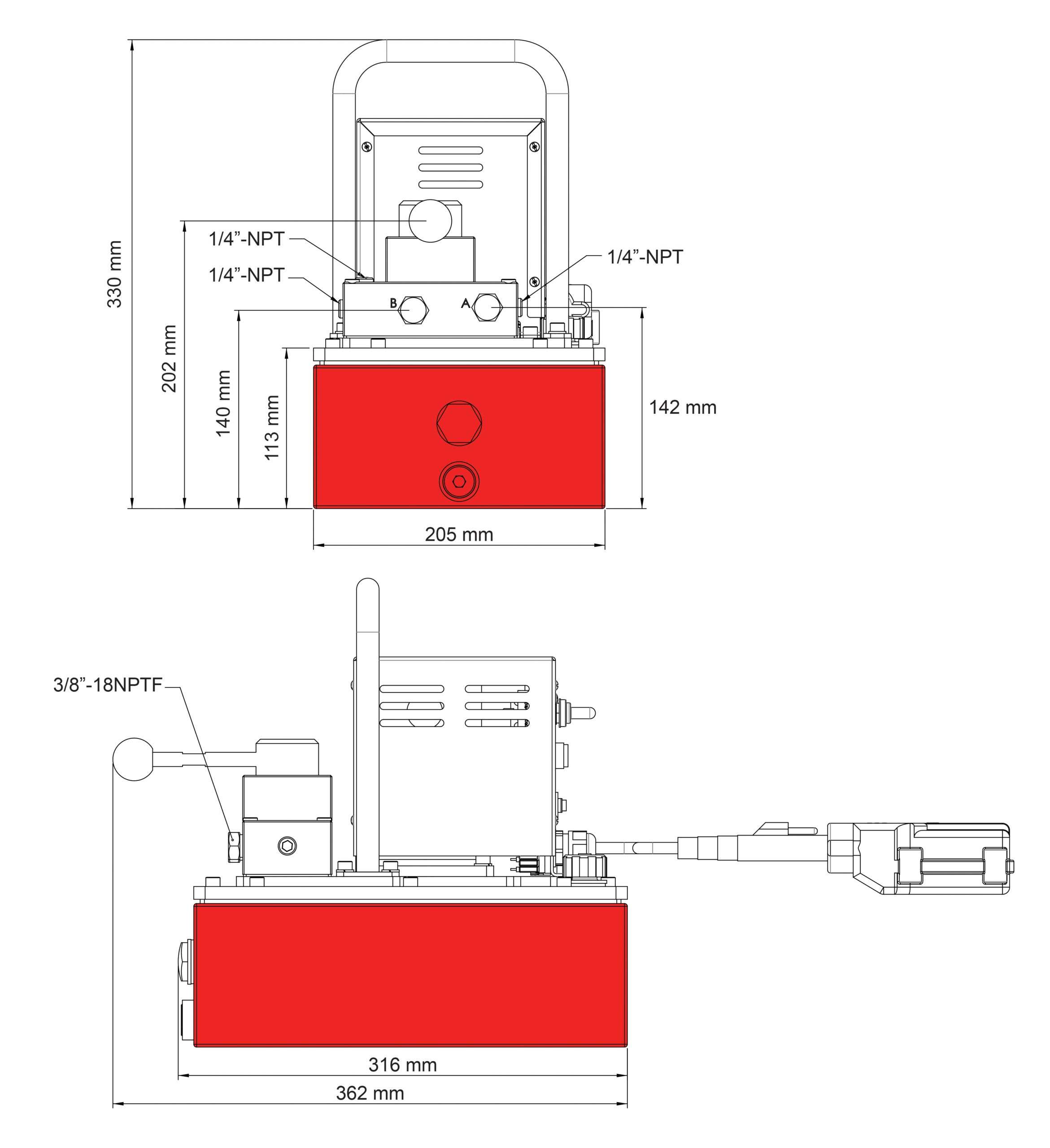 HYDRAULPUMP ELEKTRISK 1 HK