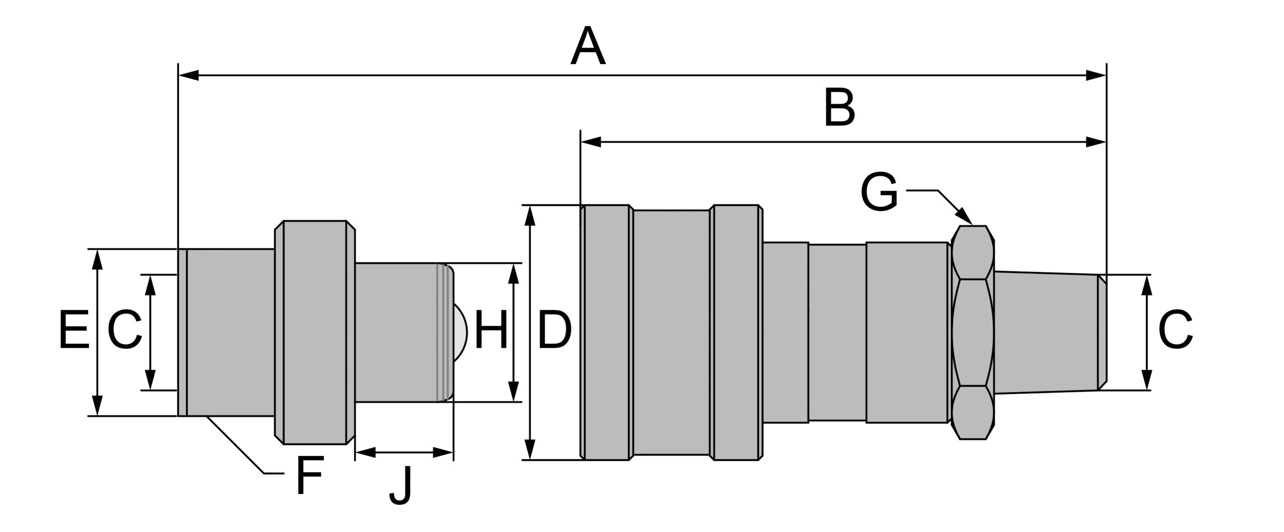 HÖGFLÖDESKOPPLING HONA 1/4"