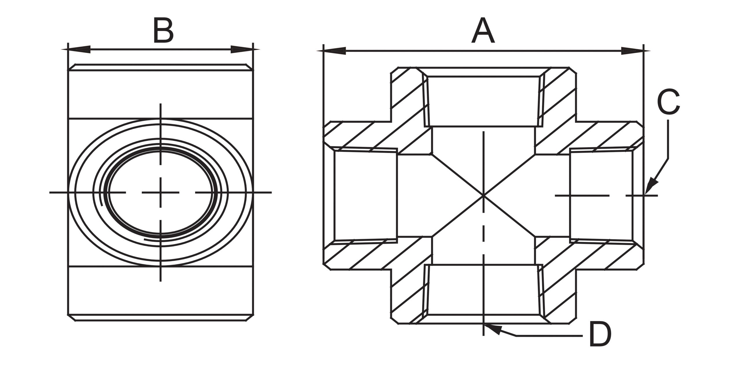 X-STYCKE 4 x 3/8" INV.