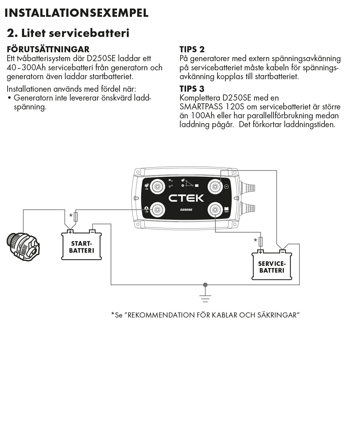 BATTERILADDARE CTEK D250SE