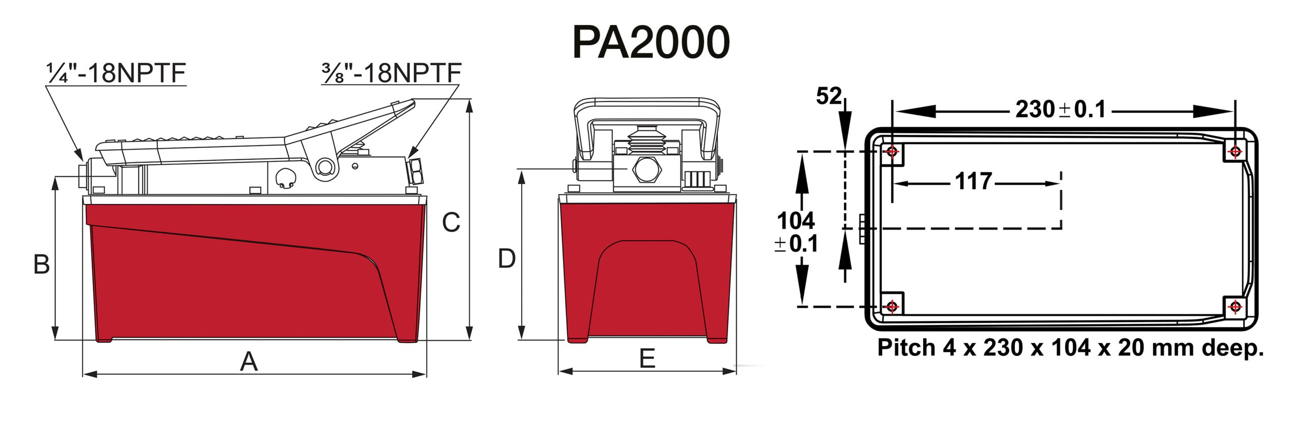 HYDRAULPUMP LUFTDRIV. 2000 cm³