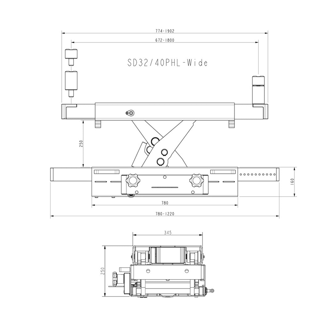 FRIHJULSLYFT SD40PHL-W LUFTHYD