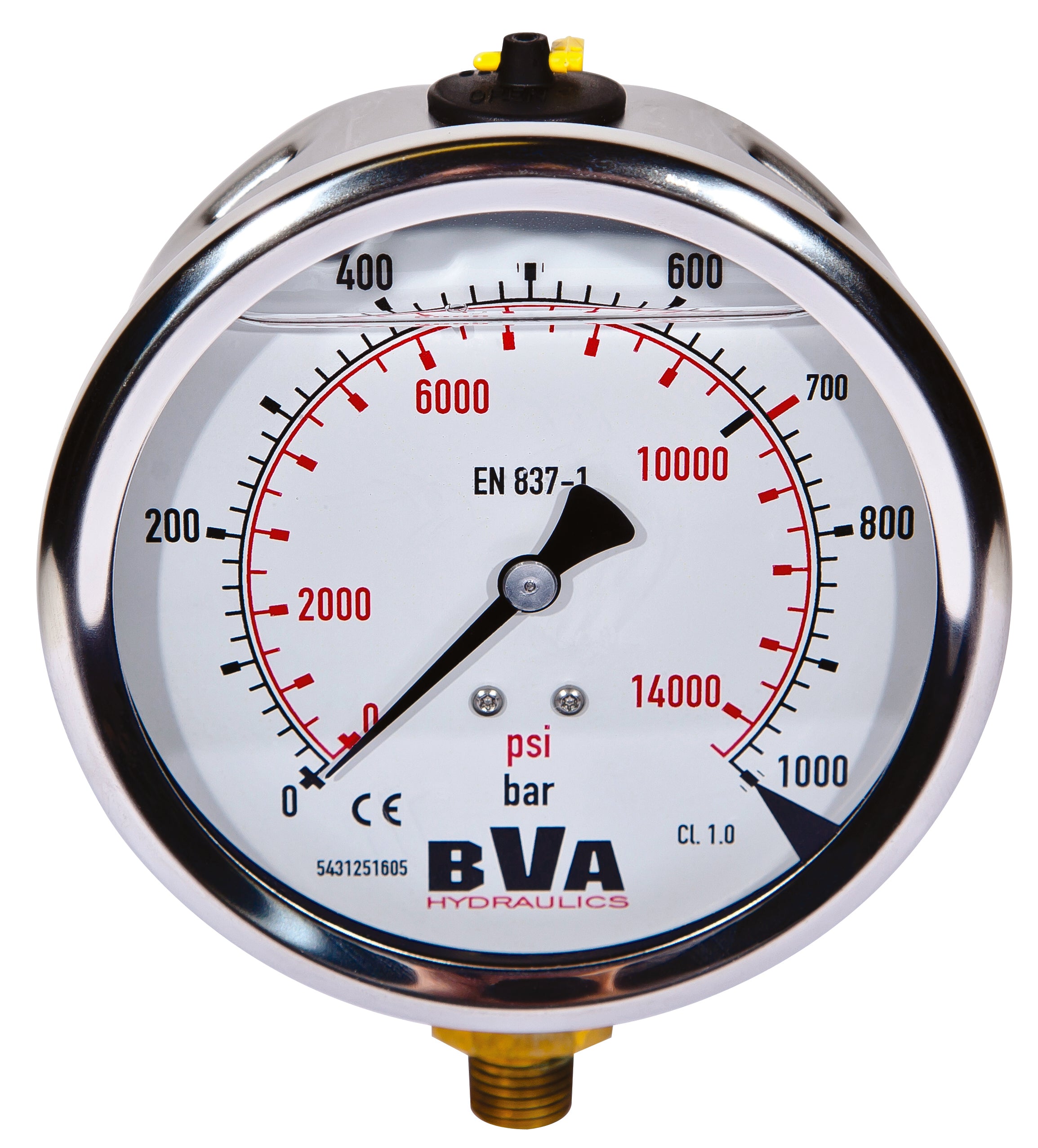 MANOMETER 0-1000 BAR 100MM NER