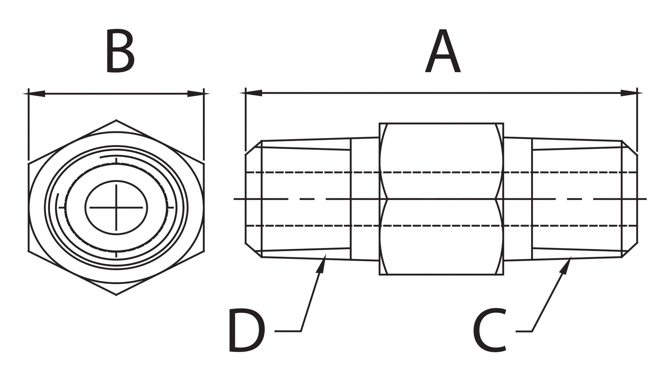 ADAPTER 2X1/4" UTV.