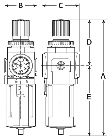 FILTERREGULATOR 1/2" TYP F+R