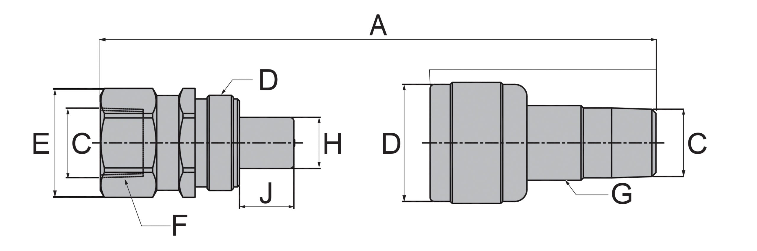 KOPPLING HANE 3/8"