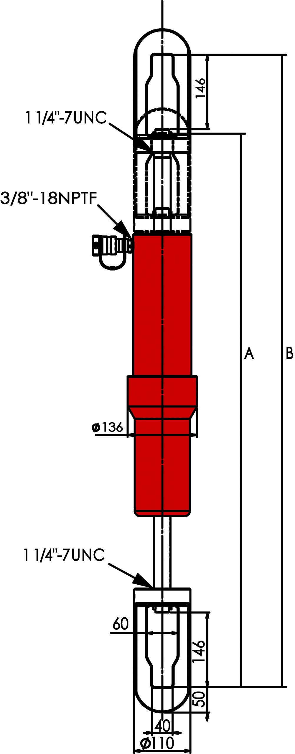 DRAGCYLINDER 10 TON