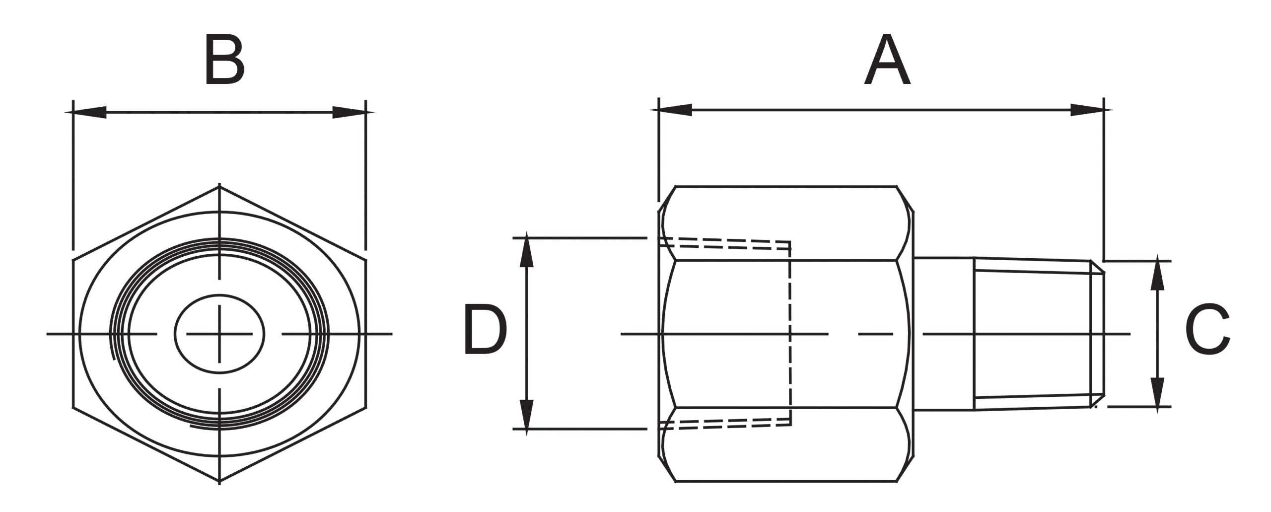 ADAPTER 1/4"NPT UTV 3/8"NPT IN