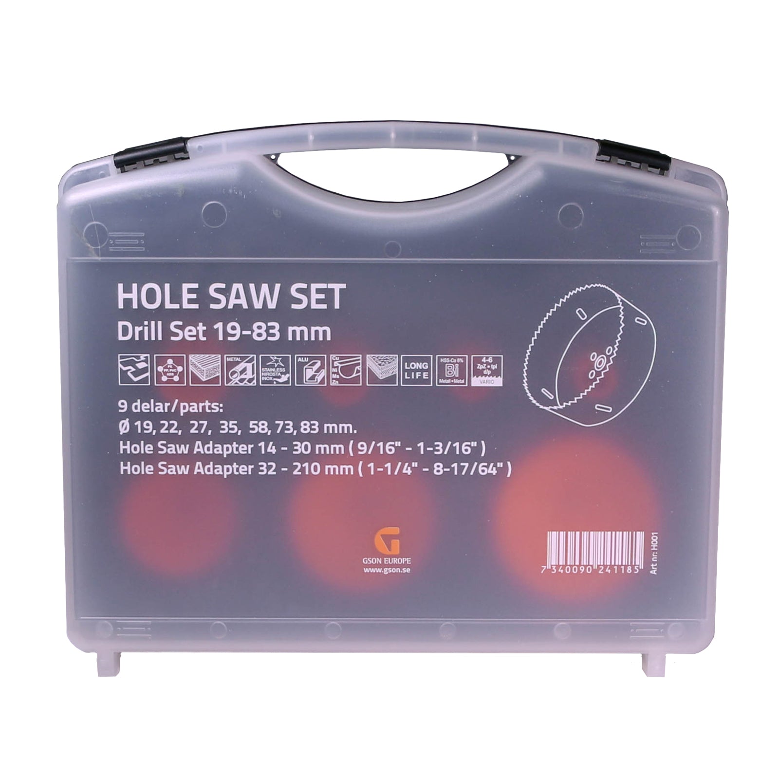 Hålsågsats Bi-Metall Kobolt 9 delar | GSON