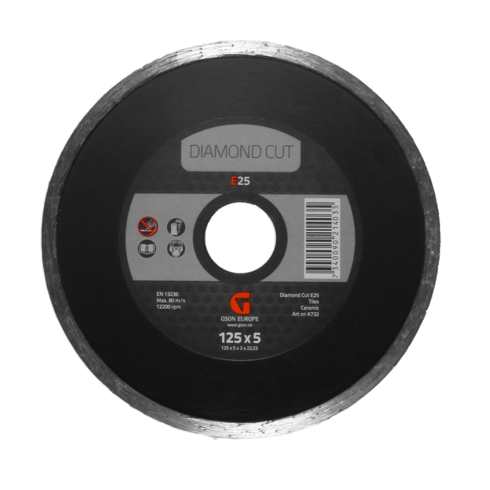 Diamantklinga E25 125 x 50 x 20 x 2223 mm